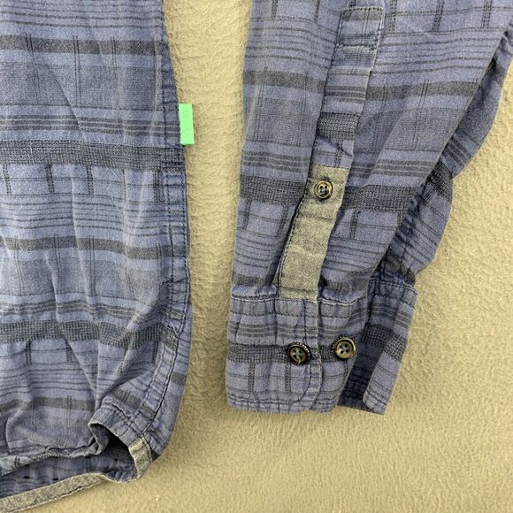 Vissla Button Shirt Mens Large Blue Long Sleeve Cotton - Picture 5 of 16